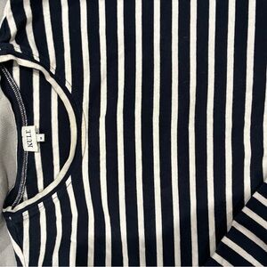 KULE Navy and White Striped long sleeve Tee